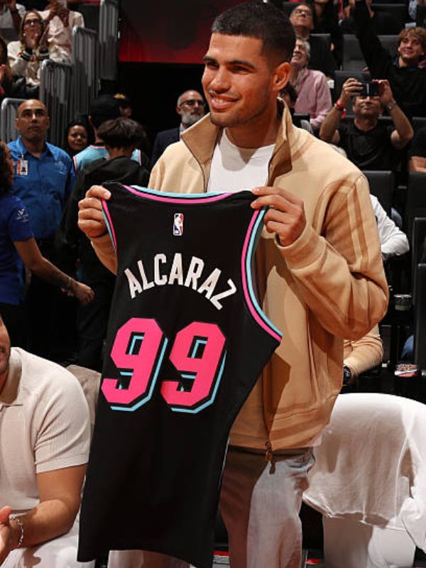 Carlos Alcaraz Jersey Spotlight Custom Miami Heat “Vice” Style Design